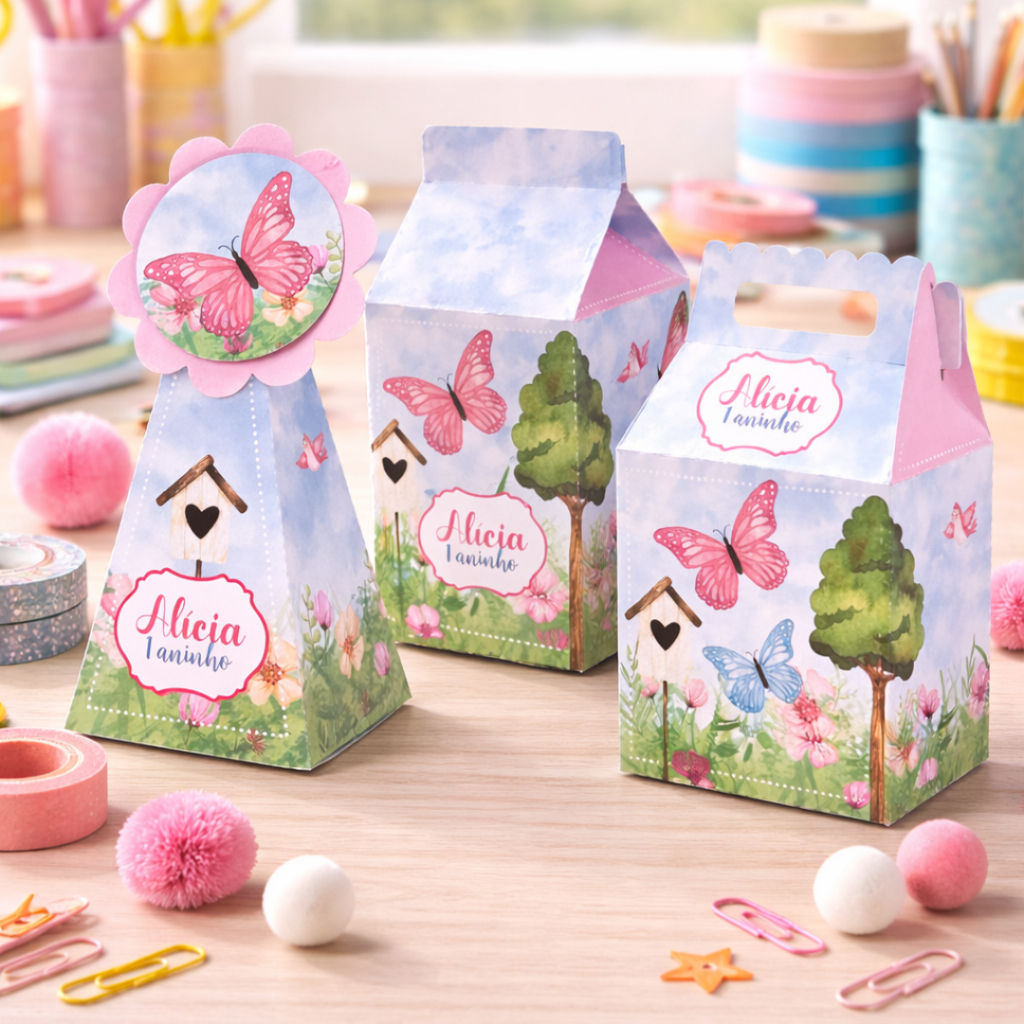 Kit Festa Jardim Encantado Personalizado Pegue Monte Lembrancinha Luxo Caixa Decorada Infantil Lindo