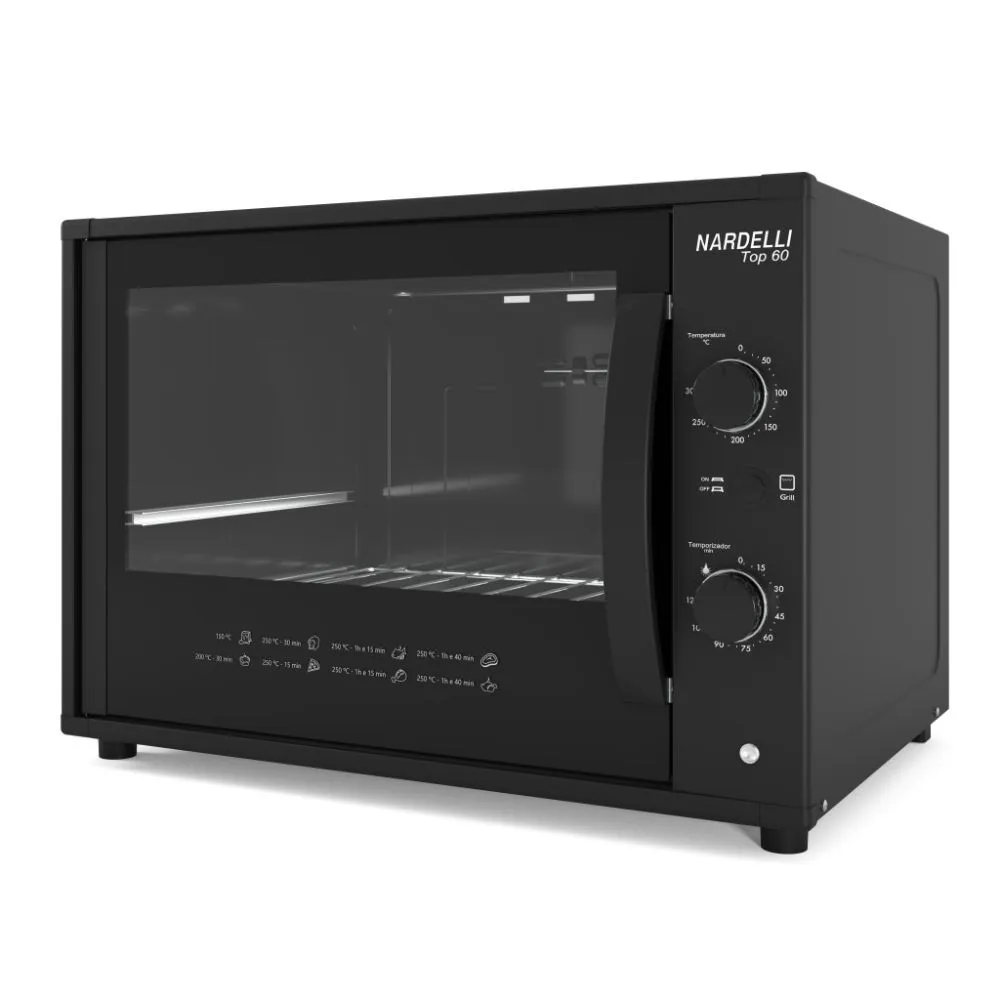 Forno Eletrico de Bancada Nardelli Top 60 Preto 1750W 60 Litros 127V