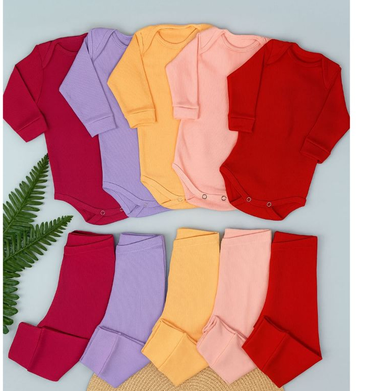 Kit 10 Peças Body e Calça de Ribana Longo Inverno / verão RN ao 3 anos
