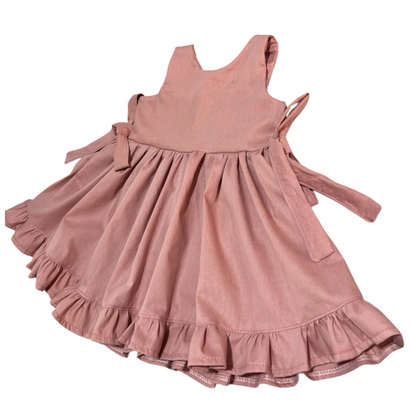 Vestido Infantil Bebê Menina 100% Algodão Rosê Laura - Tam. P ao 3 anos |Diversas Cores