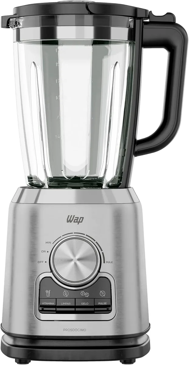 WAP Liquidificador WB2000 com Copo de Vidro 2 L